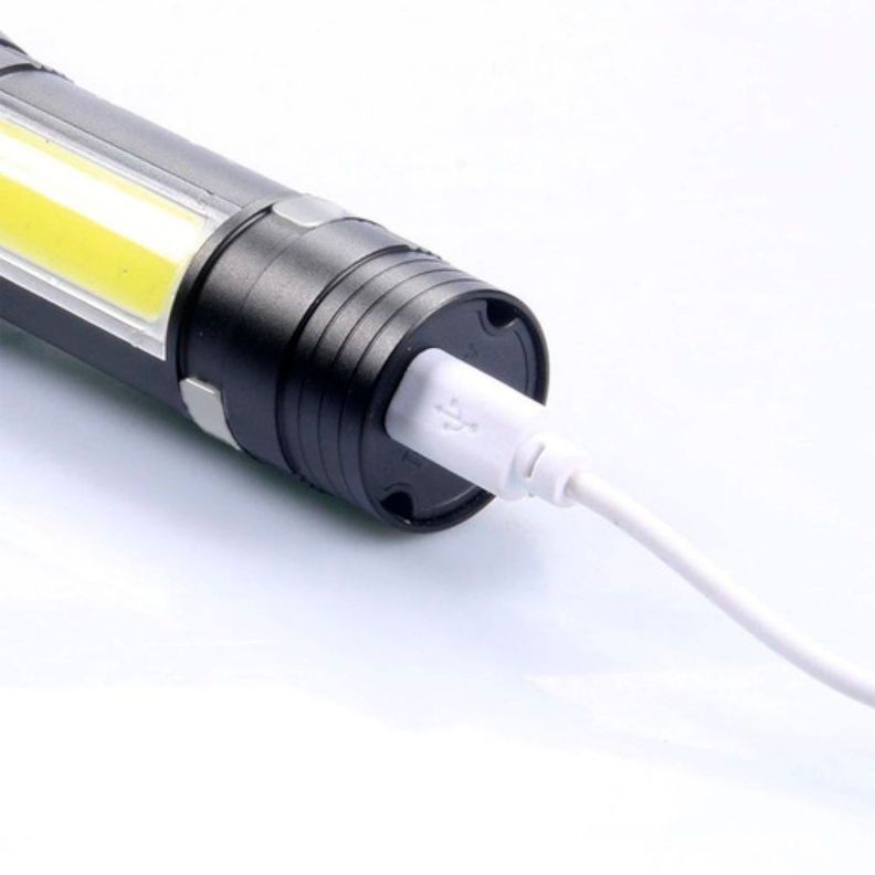 Mini Linterna Tactica Led Recargable Usb Luz Led -3