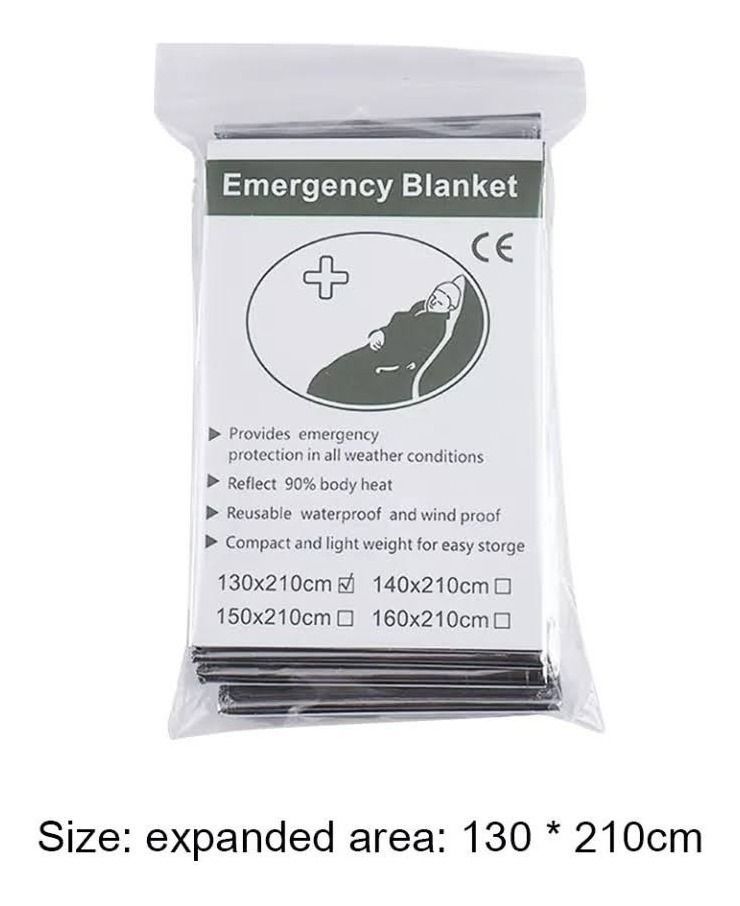 Manta Termica De Emergencia Aluminio Camping 130x2-6