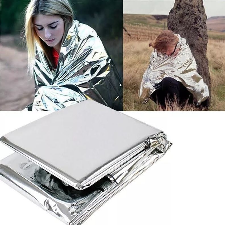 Manta Termica De Emergencia Aluminio Camping 130x2-1