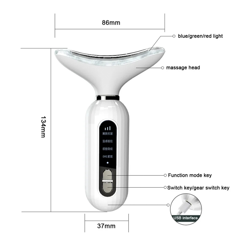 Masajeador Lifting De Papada Tecnología Led Reductor Cuello-1