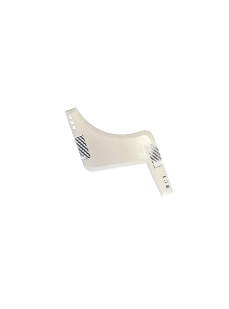 Peine Plantilla Para Corte Barba Afeitado Bigote Blanco-1