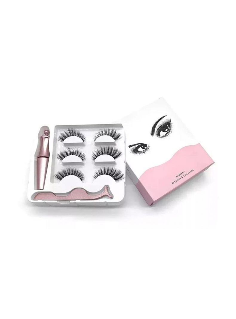 Kit Pestañas Magnéticas Postizas + Extensor De Pestañas-0