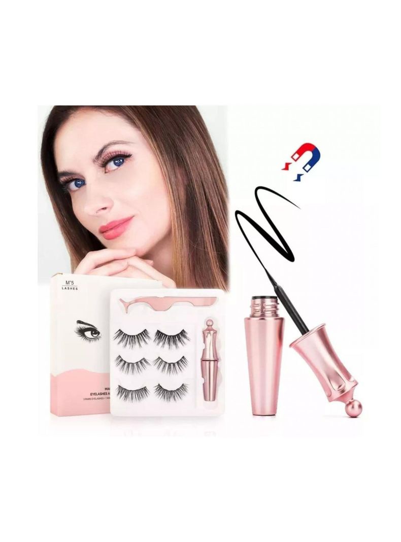 Kit Pestañas Magnéticas Postizas + Extensor De Pestañas-3