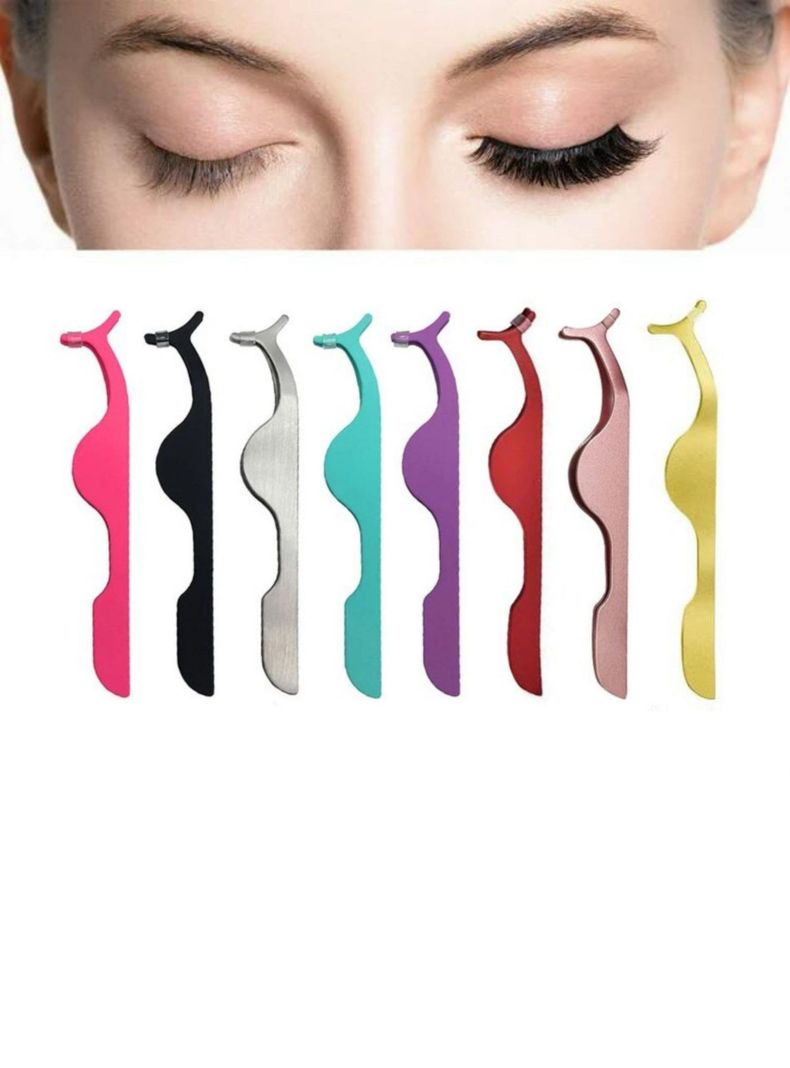 Pinza Aplicador Pestañas Magnéticas Pestañas Postizas Fucsia-2