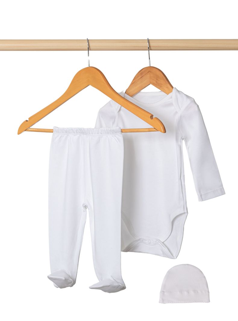 Set Clínica Unisex Body Patita Gorro Algodón Pima Peruano-0