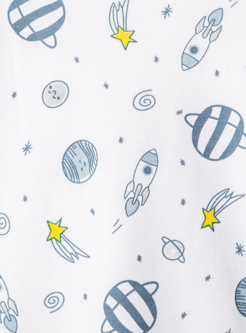 Pijama Print Espacio Astronautas Niño Algodón Pima Peruano-2
