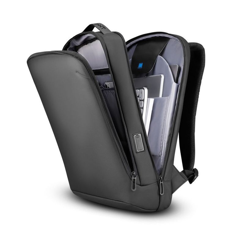 Mochila Delgada Antirrobo Puerto Usb Notebook Slim Bag-3