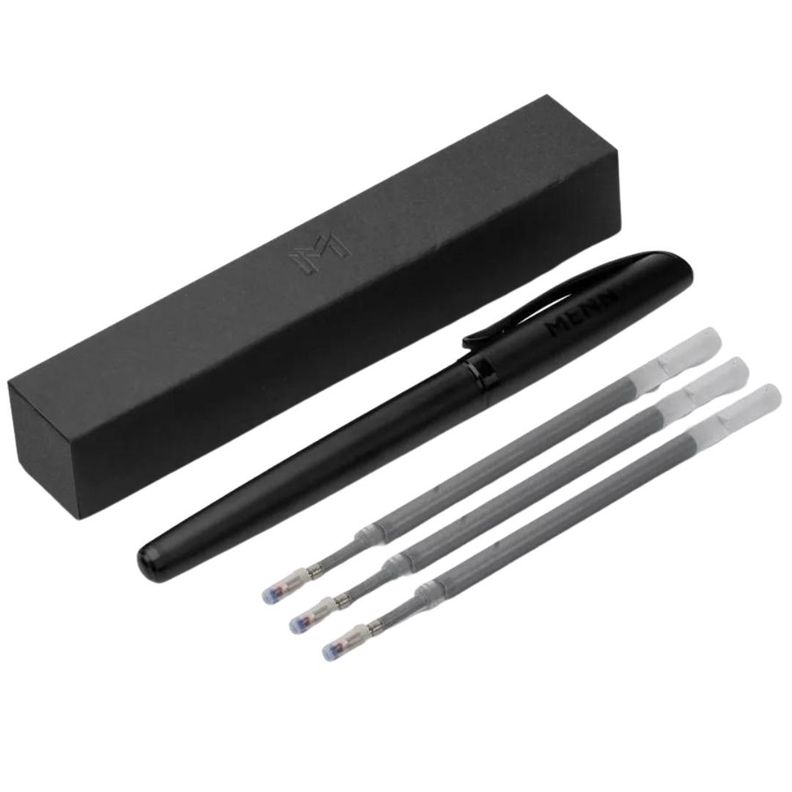 Boligrafo Plateado Lapiz Gel Trazo Suave + Tintas Repuesto-0