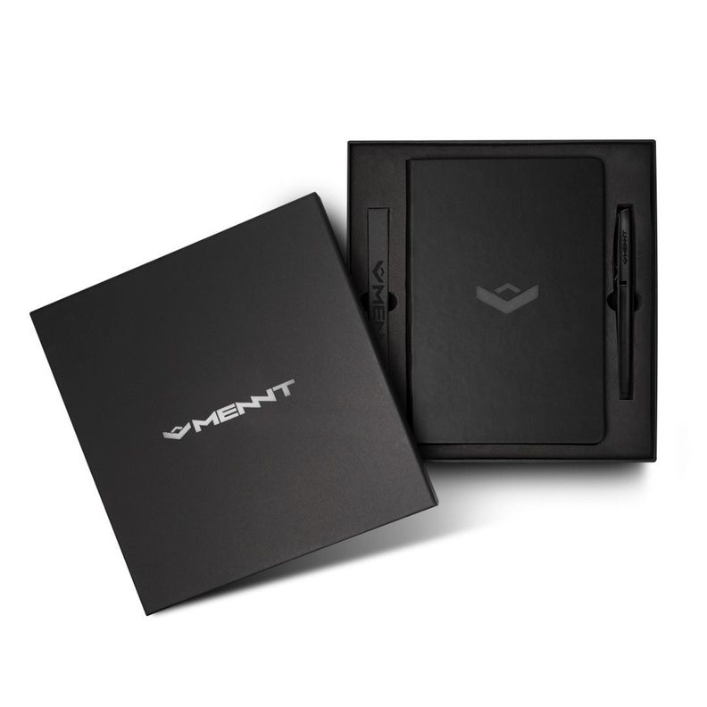 Cuaderno Hojas Negras Planner A5 Agenda Lápiz + 3 Repuestos-4