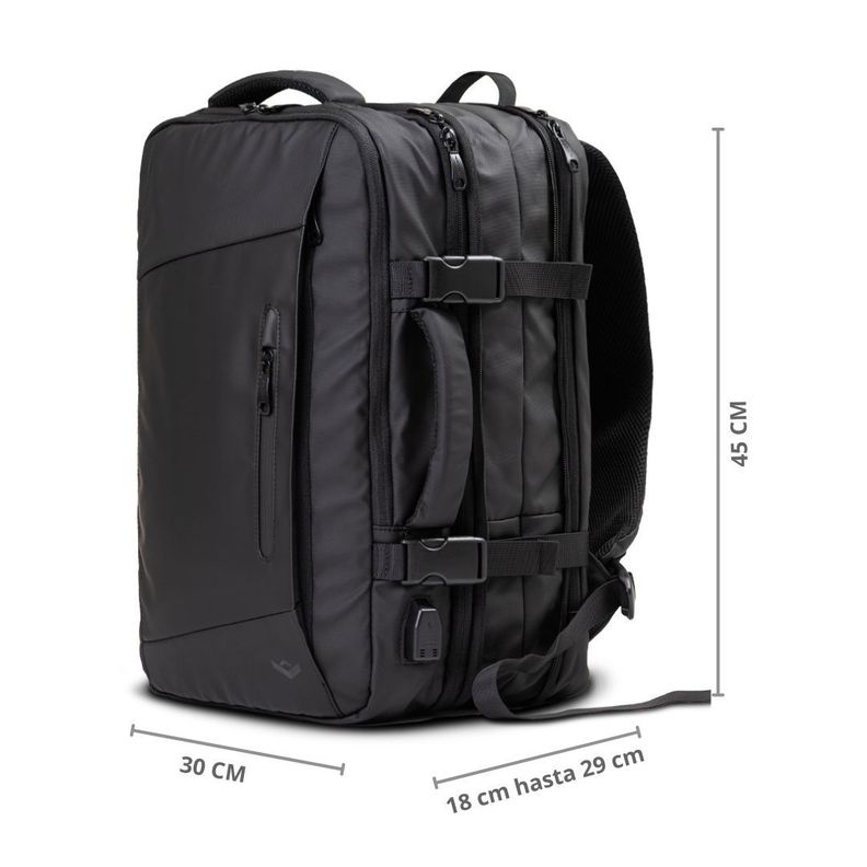 Mochila Carry On Impermeable Con Capucha Expansible 35L-2