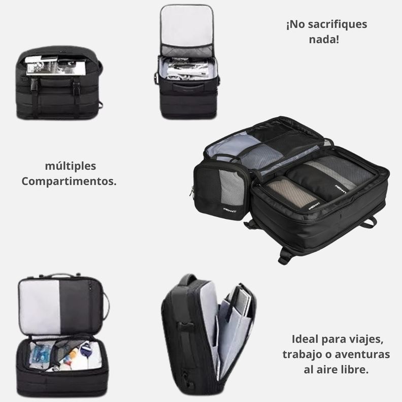 Mochila Carry On Impermeable Con Capucha Expansible 35L-3