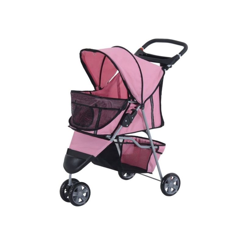 Coche Paseo Mascota Plegable Portatil 3 Ruedas-1