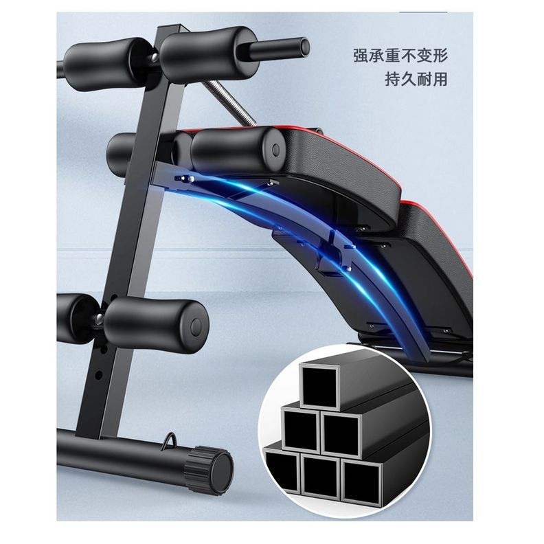Banca Abdominales Full Pro Biceps Triceps Plegable Con Bandas Sportime-7