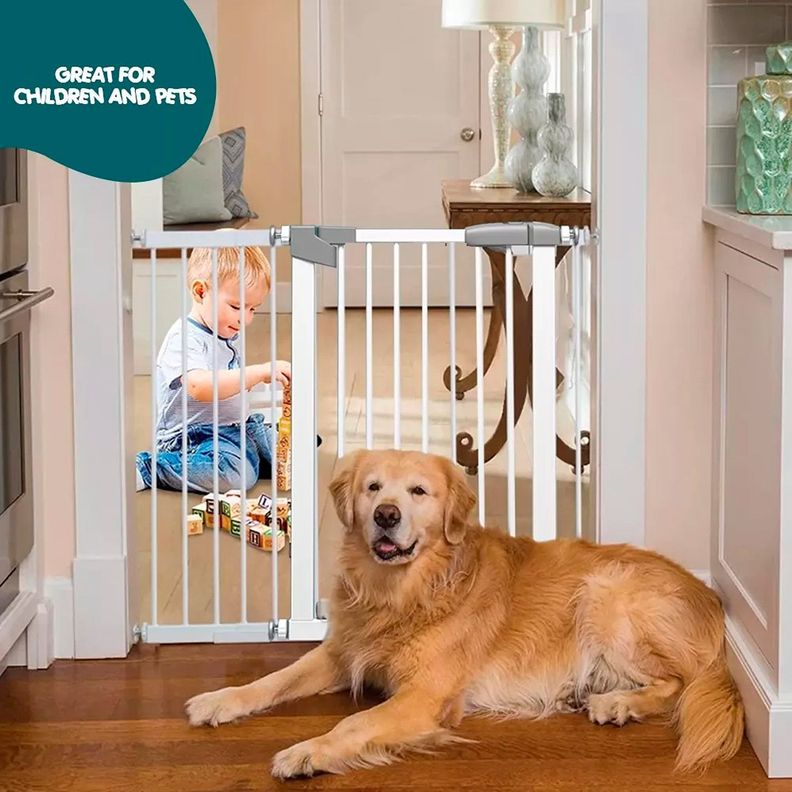 Reja de seguridad escalera para bebe y mascotas 76 a 97 cm-5