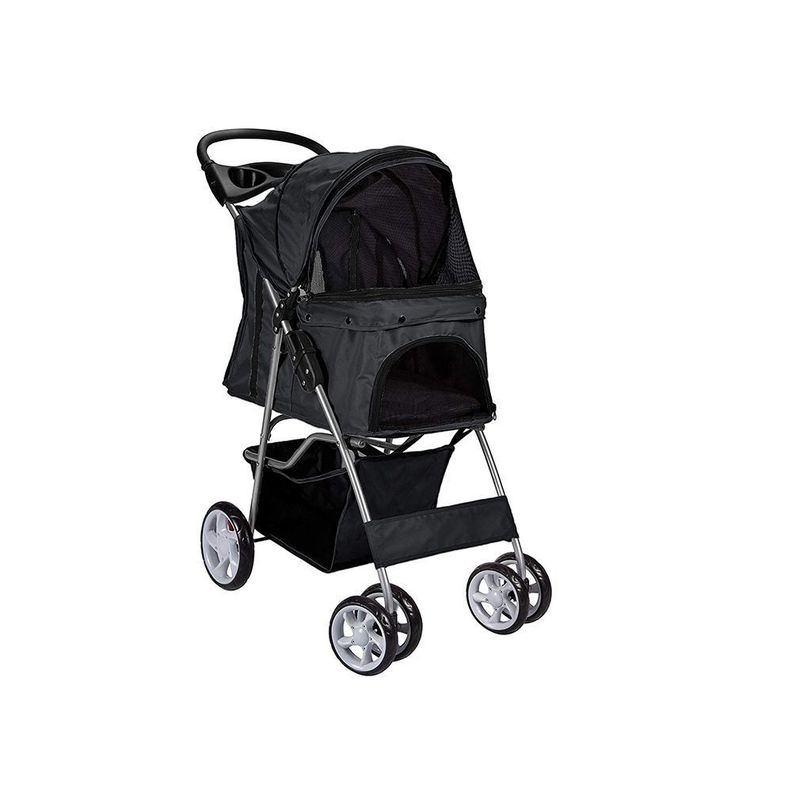 Coche Paseo Mascota Plegable Portatil 4 Ruedas-0