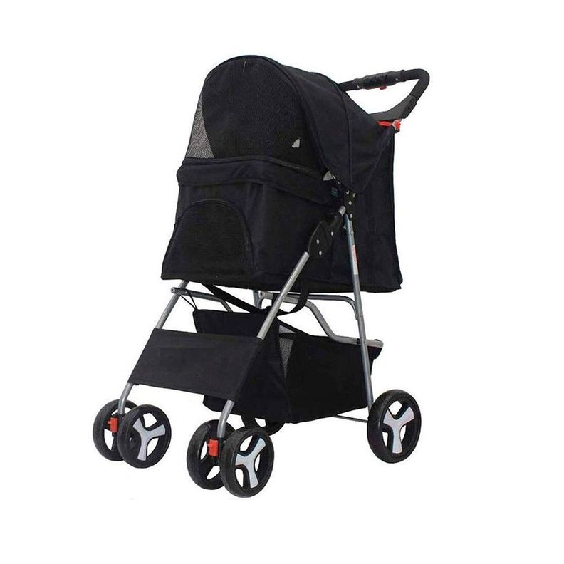 Coche Paseo Mascota Plegable Portatil 4 Ruedas-3