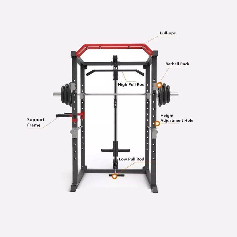 Jaula Multifuncional Power Rack R300 Gym Con Poleas-6