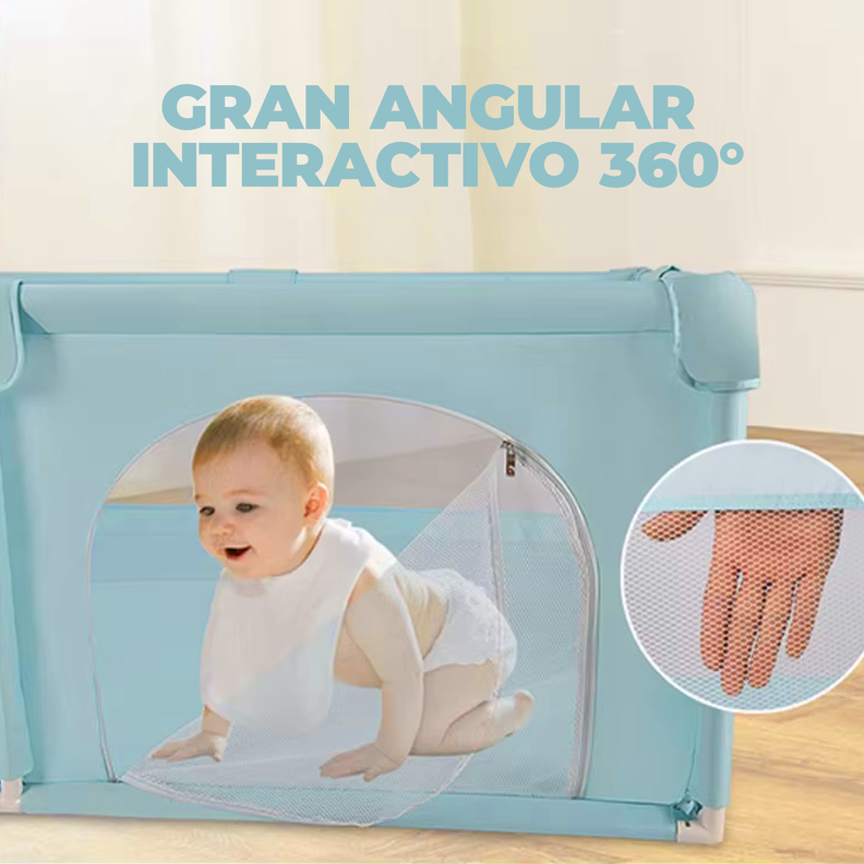Corral de Seguridad Bebe 180cm Rectangular Celeste-1