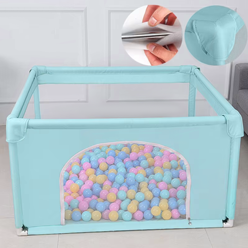 Corral de Seguridad Bebe 180cm Rectangular Celeste-2