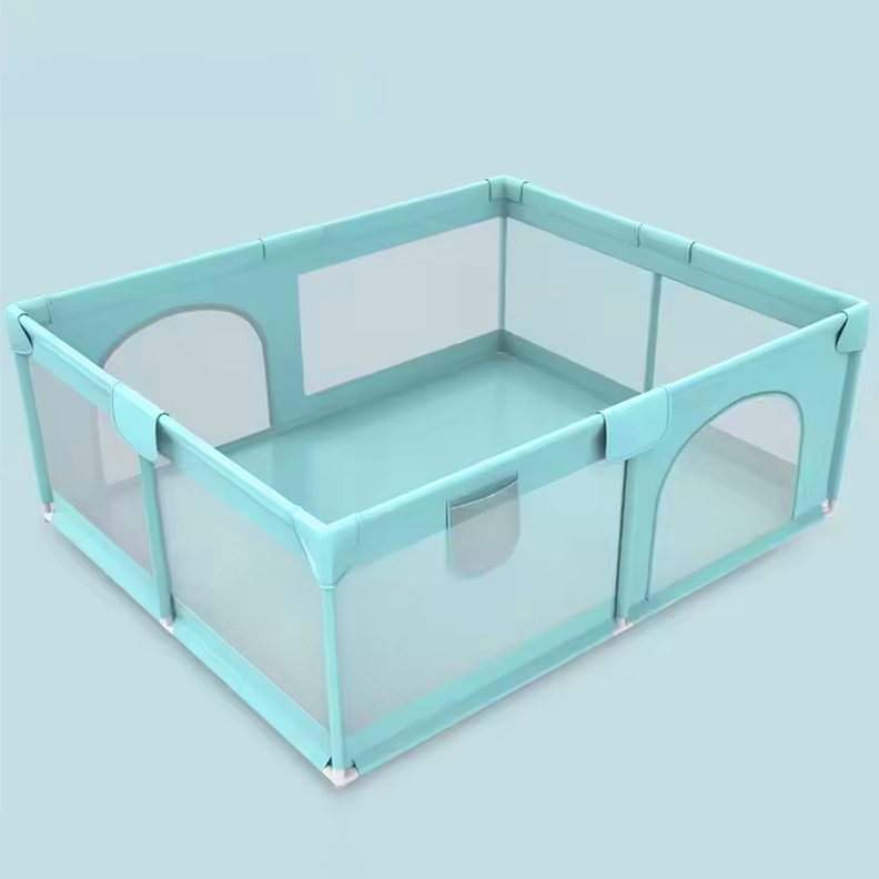 Corral de Seguridad Bebe 180cm Rectangular Celeste-3