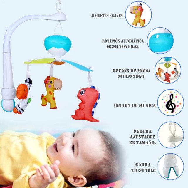 Sonajero Movil Estimulacion Bebe Para Coches Cunas Sillas-4
