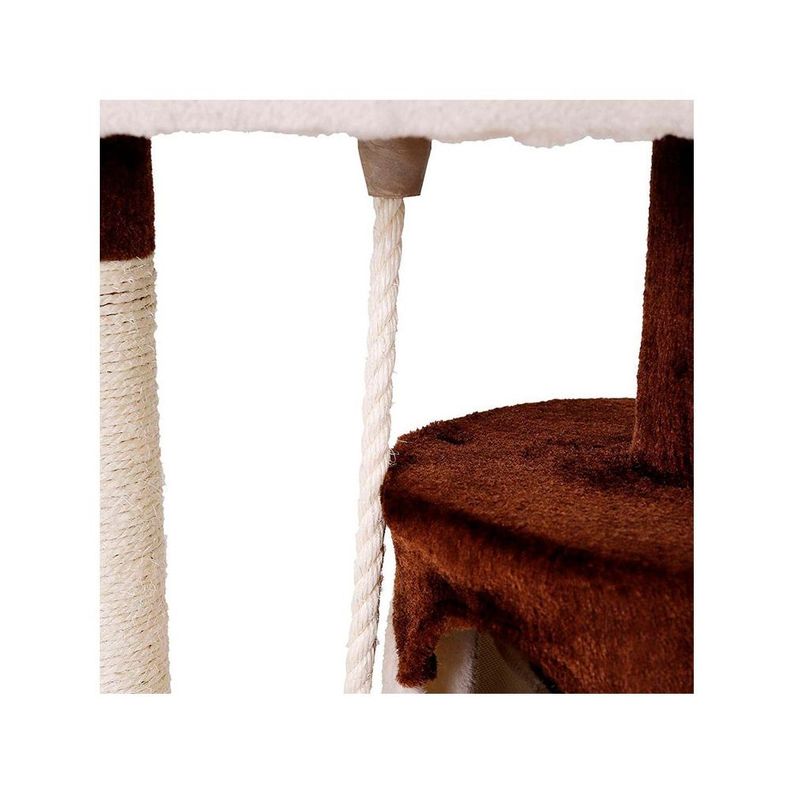 Rascador Para Gato Tipo Torre Grande 3 Niveles 112 cms. + Cuerda-4