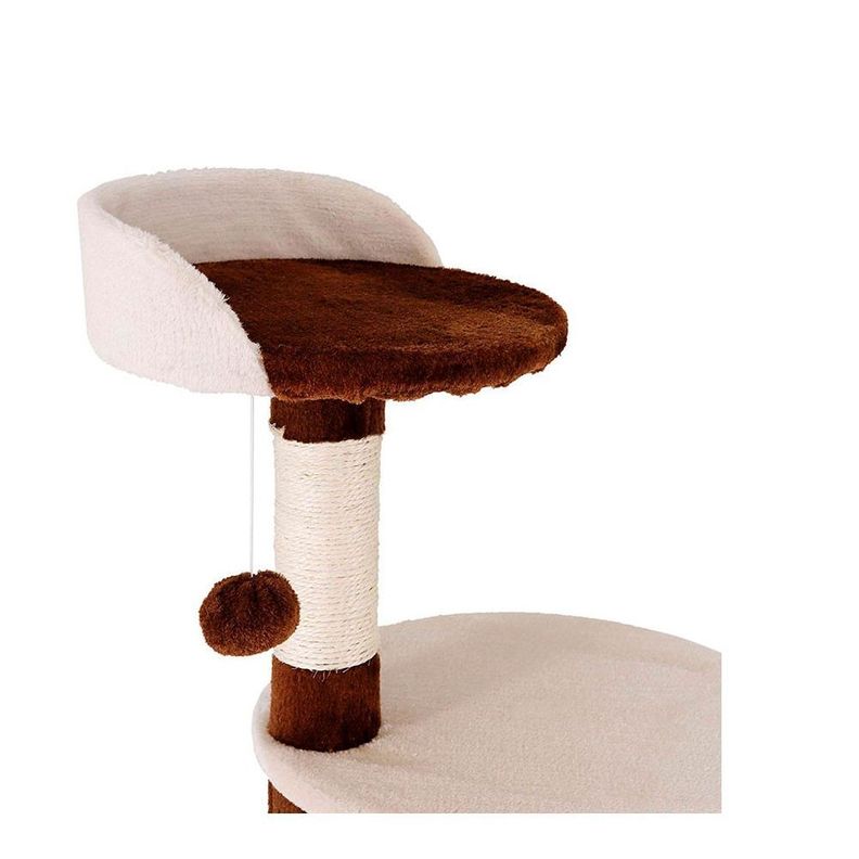 Rascador Para Gato Tipo Torre Grande 3 Niveles 112 cms. + Cuerda-1