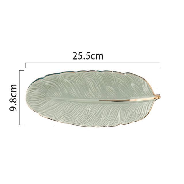 Plato Decorativo En Forma De Hoja-2