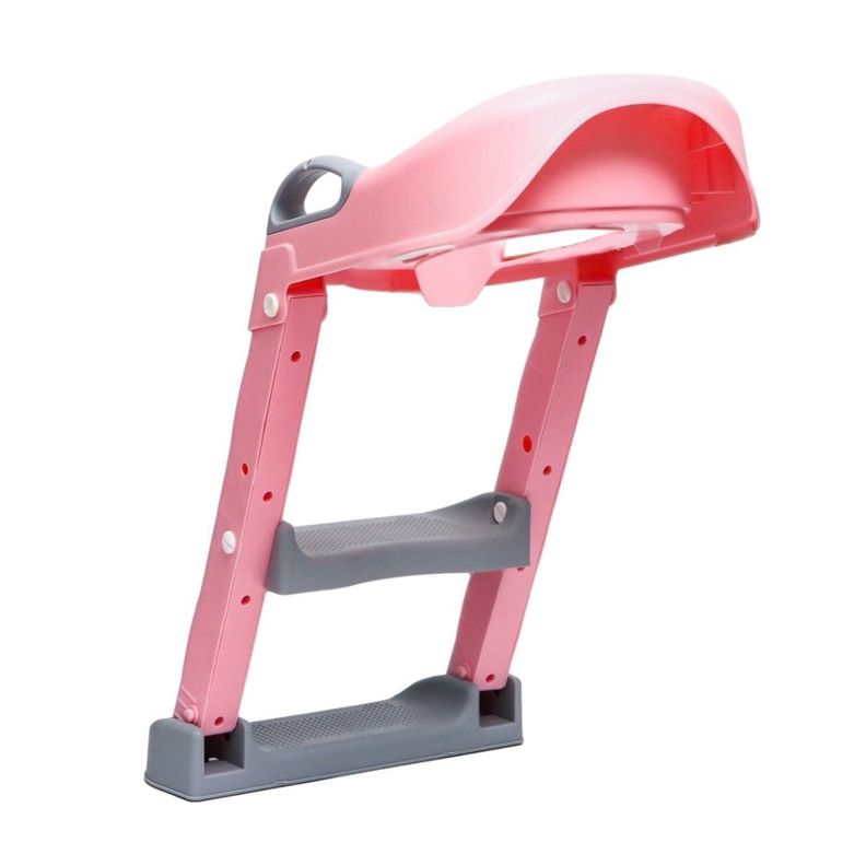 Asiento Adaptador De Baño Escalera Pelela Rosada-1