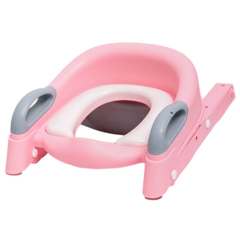 Asiento Adaptador De Baño Escalera Pelela Rosada-3