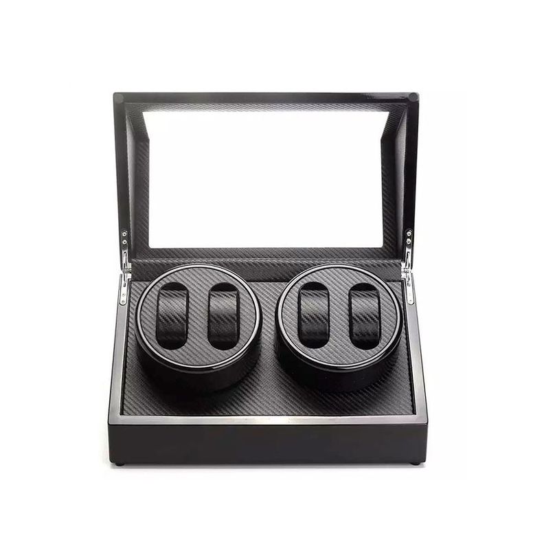 Caja Organizadora 4 Relojes Automaticos Negro-0