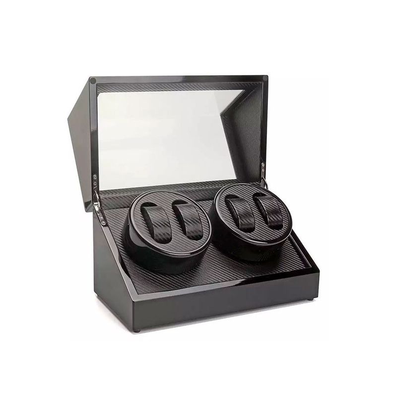 Caja Organizadora 4 Relojes Automaticos Negro-3