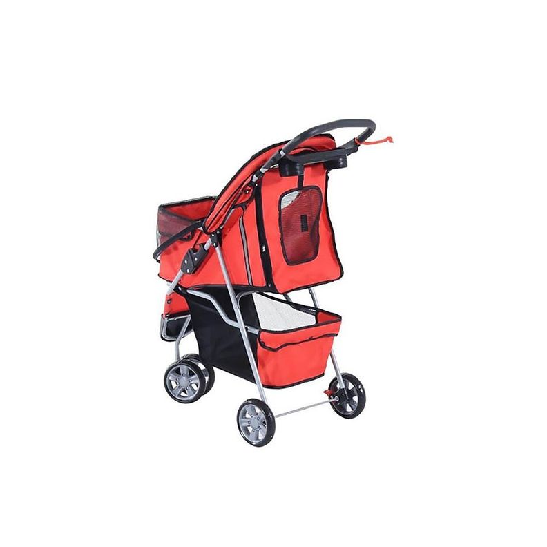 Coche Para Mascotas De 3 Ruedas Rojo-2