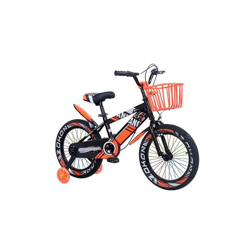Bicicleta de montaña para Niños Luces LED y Colores Aro 12 Naranja-1