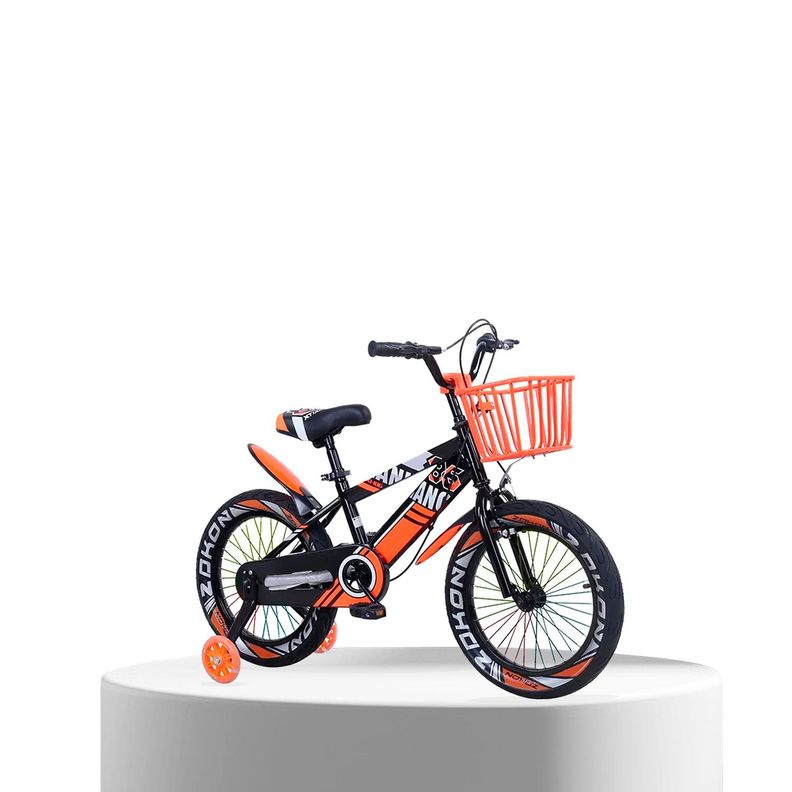 Bicicleta de montaña para Niños Luces LED y Colores Aro 12 Naranja-4