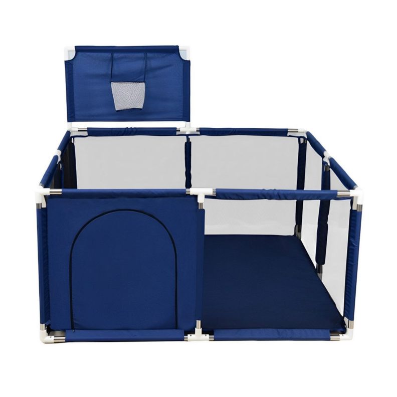 Corral de Seguridad Bebe 126cm Con Aro y Pelotitas Azul-0