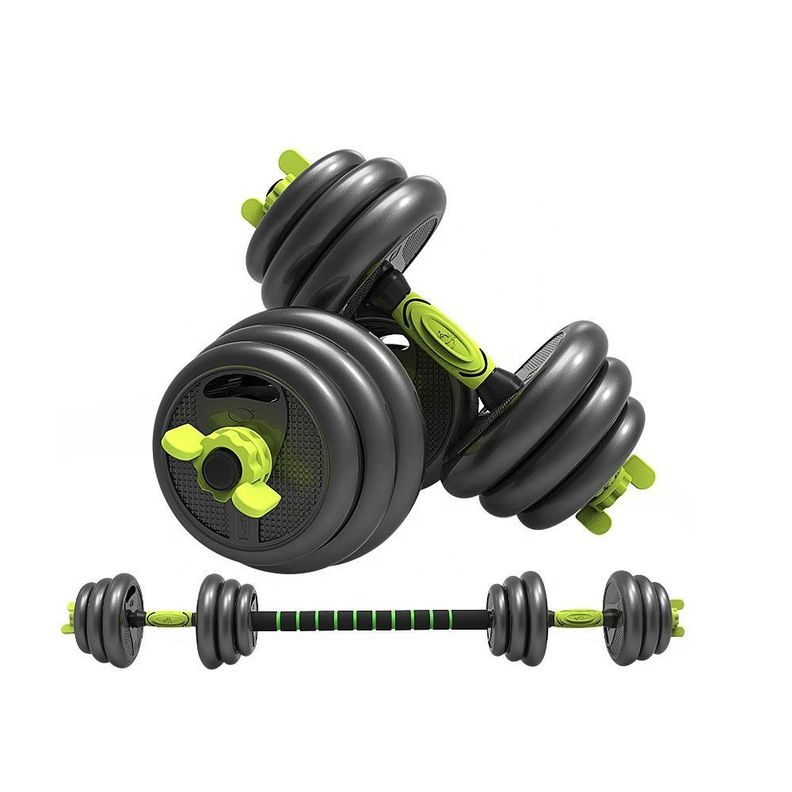Juego De Mancuernas De 30 Kg Con Union Light Green-0