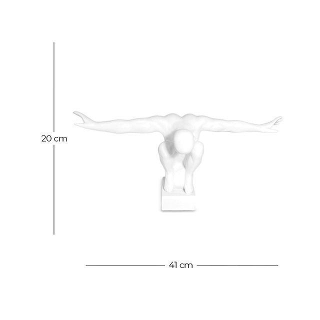 Adorno Deco Escultura Minimalista Atleta en Equilibrio-2