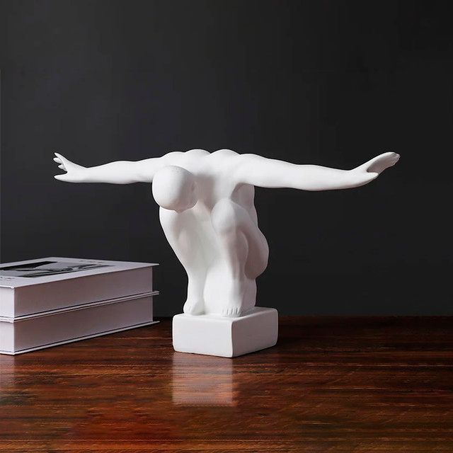 Adorno Deco Escultura Minimalista Atleta en Equilibrio-3