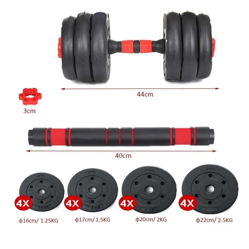 Set de Mancuernas de 30 Kg con Union Red-2