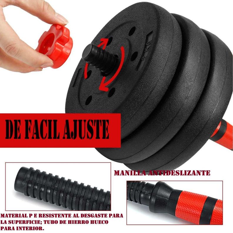 Set de Mancuernas de 30 Kg con Union Red-7