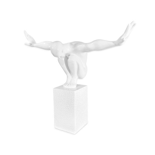 Adorno Escultura Atleta en Equilibrio Minimalista-2