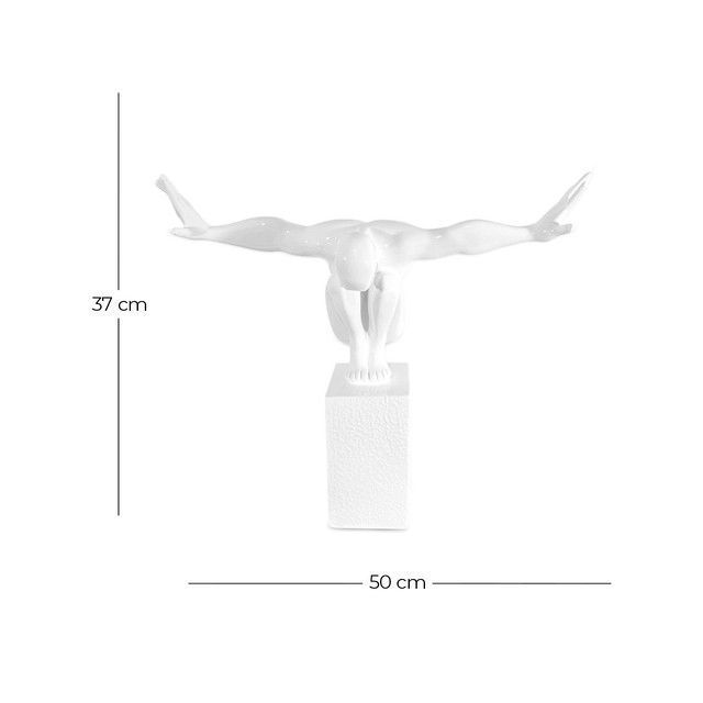 Adorno Escultura Atleta en Equilibrio Minimalista-0