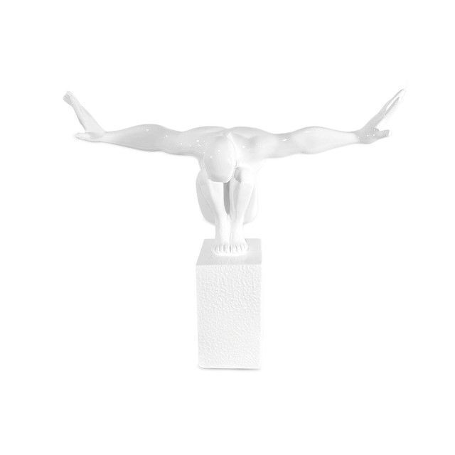 Adorno Escultura Atleta en Equilibrio Minimalista-4