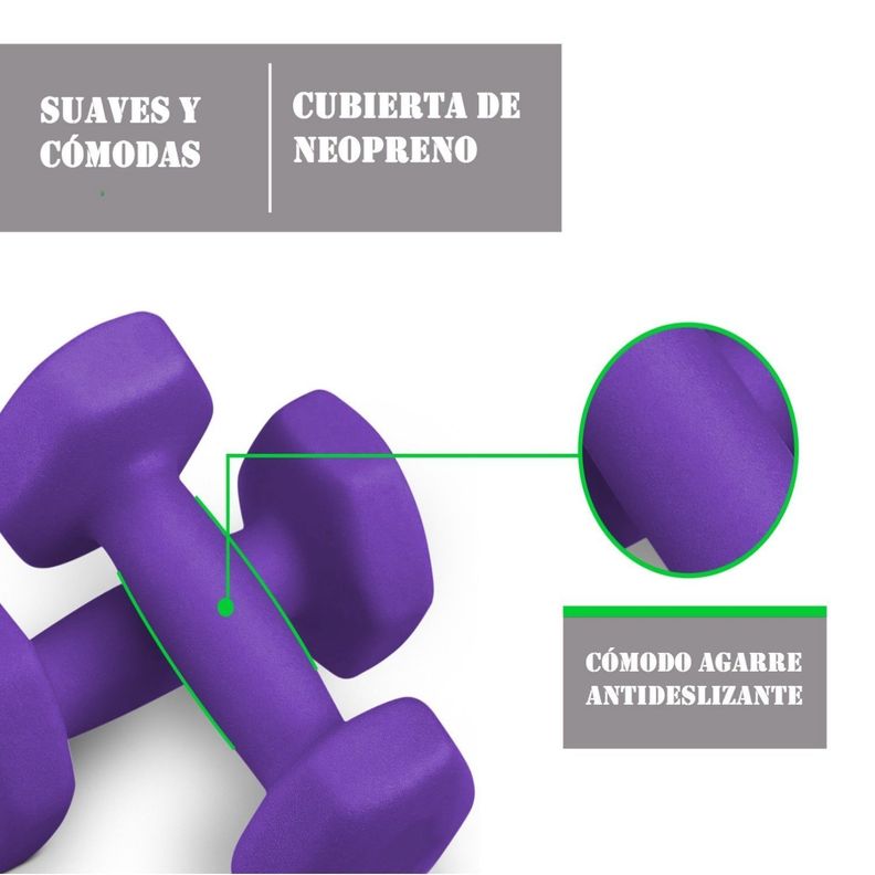 Set Mancuernas Hexagonales de 10 Kg + Maletin-3