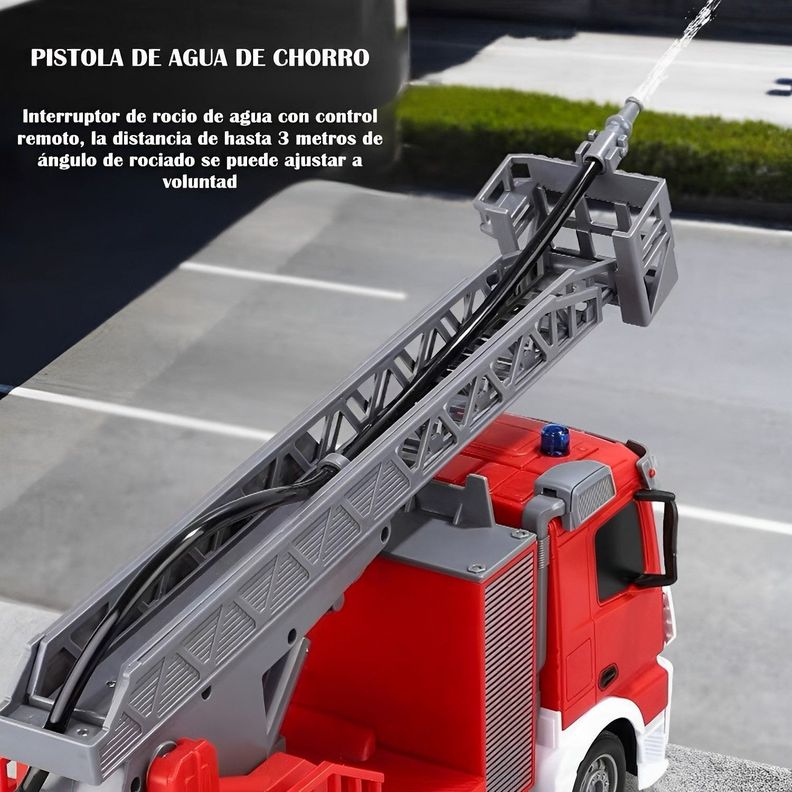 Camión de Bomberos a Control Remoto con Lanza Agua-4