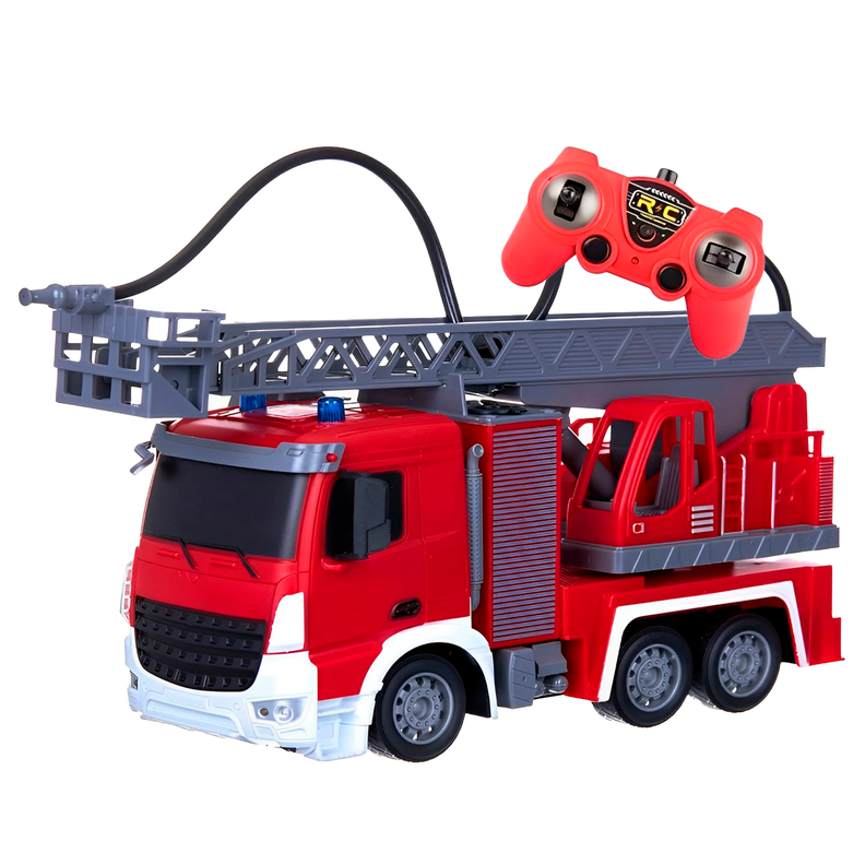 Camion de Bomberos a Control Remoto con Lanza Agua Rojo