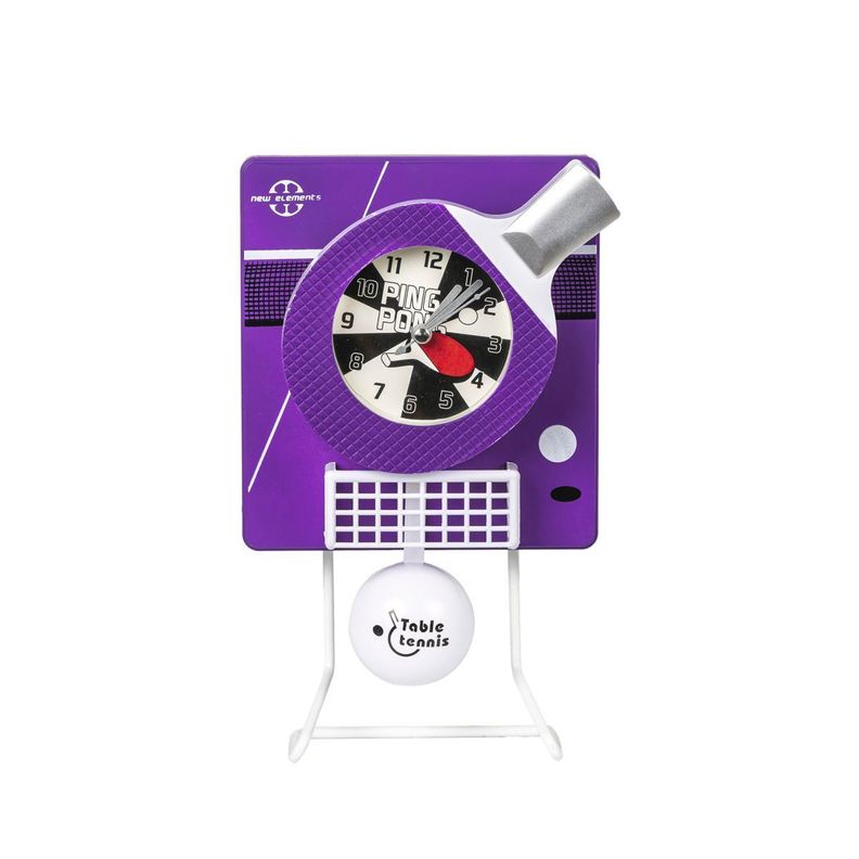Reloj Despertador Inalambrico Ping Pong Morado-0