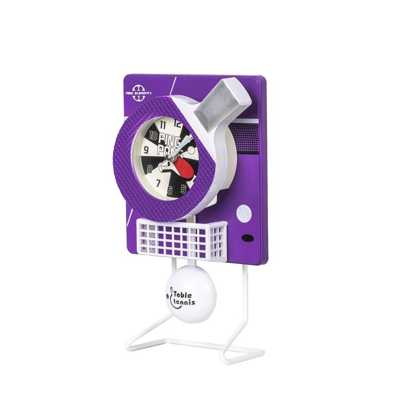 Reloj Despertador Inalambrico Ping Pong Morado-1