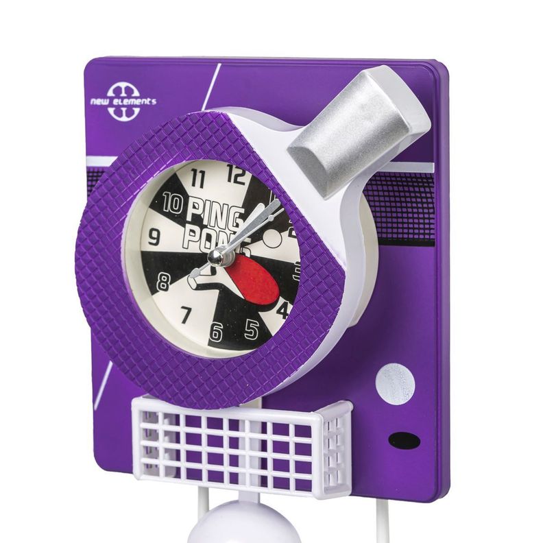 Reloj Despertador Inalambrico Ping Pong Morado-3